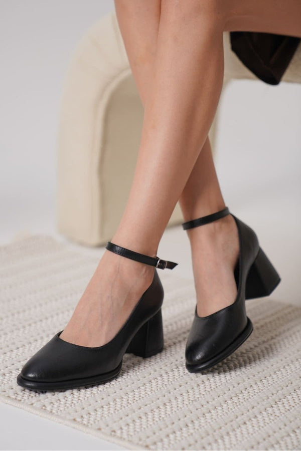 Scarpax Josephine Kadın Mat Siyah Topuklu Ayakkabı