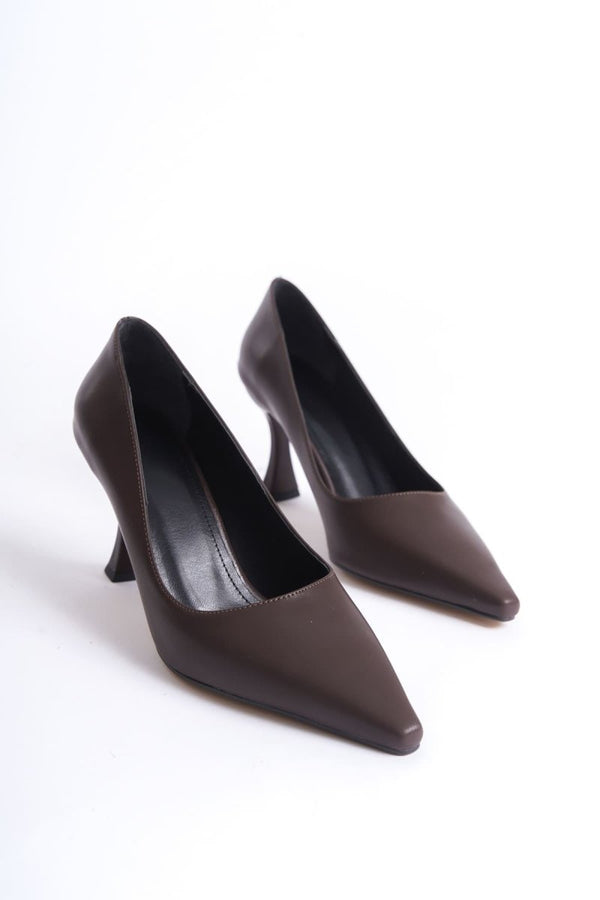 Scarpax Cordelia Kadın Mat Acı Kahve Stiletto