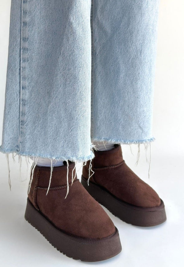Scarpax Linne Kahverengi Süet Bot