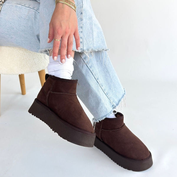 Scarpax Linne Kahverengi Süet Bot