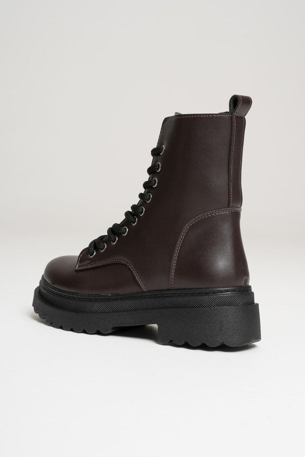 Scarpax Karma Özel Tasarım Kışlık Acı Kahve Kalın Tabanlı Kadın Bot