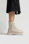 Scarpax Karma Özel Tasarım Kışlık Bej Kalın Tabanlı Kadın Bot