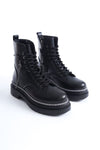 Scarpax Karma Özel Tasarım Kışlık Siyah Kalın Tabanlı Kadın Bot
