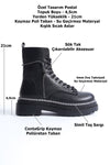 Scarpax Karma Özel Tasarım Kışlık Siyah Kalın Tabanlı Kadın Bot