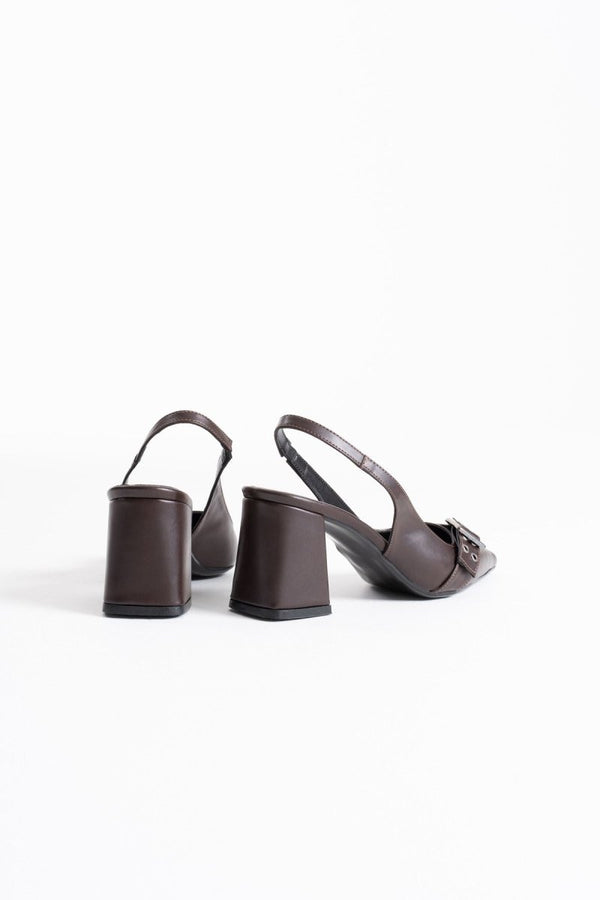 Scarpax Keira Acı Kahve Cilt Kadın Topuklu Ayakkabı