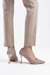 Scarpax Kelsey Kadın Bej Desenli Stiletto