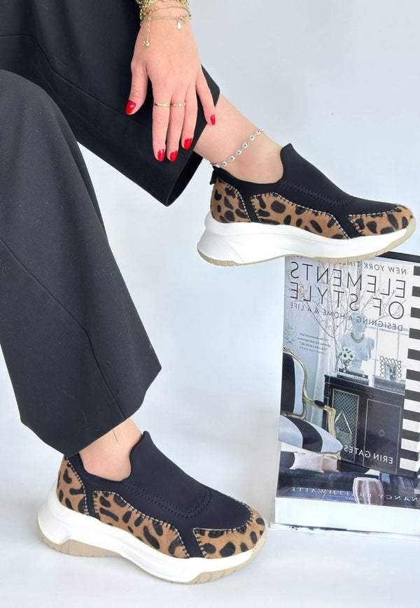 Scarpax Kendy Leopar Nubuk Spor Ayakkabı