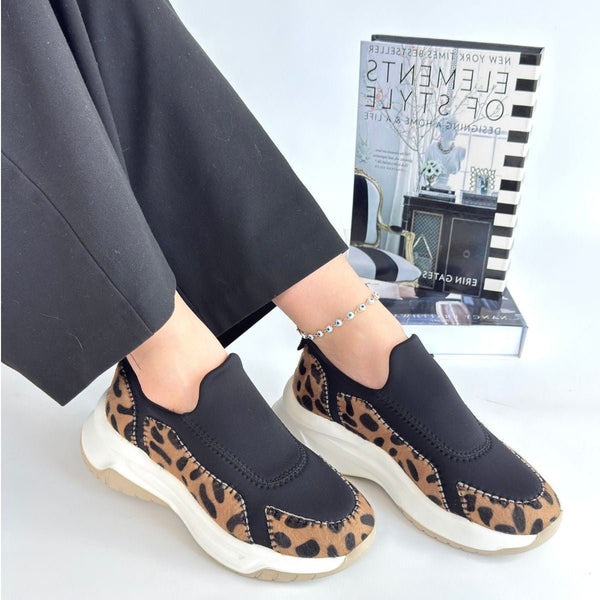 Scarpax Kendy Leopar Nubuk Spor Ayakkabı