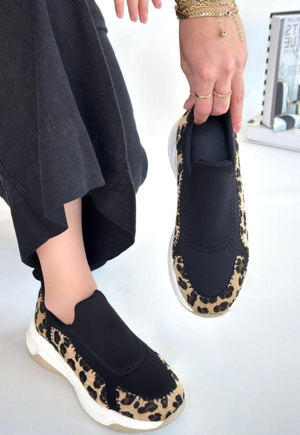 Scarpax Kendy Leopar Süet Spor Ayakkabı