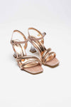 Scarpax Kendy Rose Gold Taşlı Kadın Topuklu Sandalet