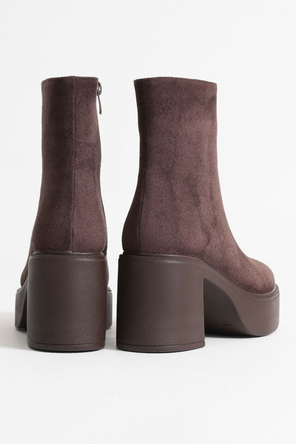 Scarpax Keti Kadın Acı Kahve Süet Topuklu Bot