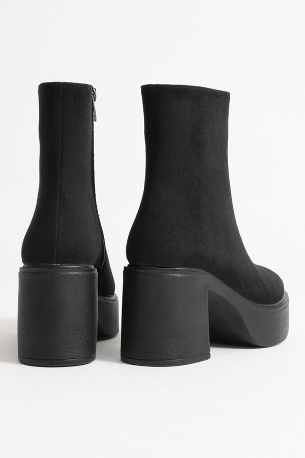 Scarpax Keti Kadın Siyah Süet Topuklu Bot