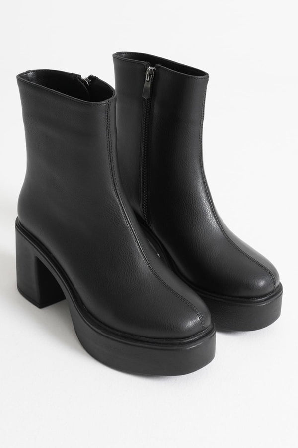 Scarpax Keti Kadın Siyah Topuklu Bot