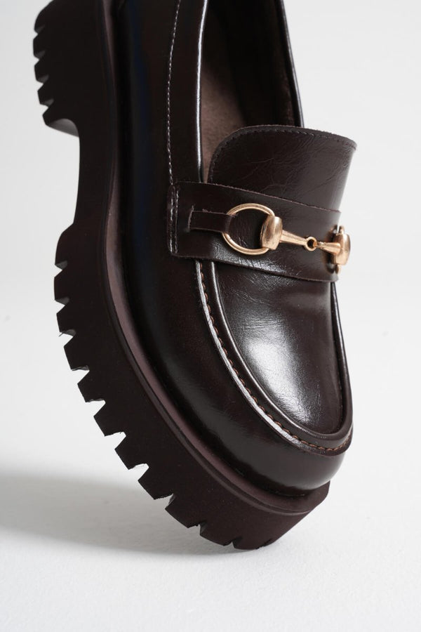 Scarpax Lara Toka Detaylı Acı Kahve Günlük Loafer Ayakkabı