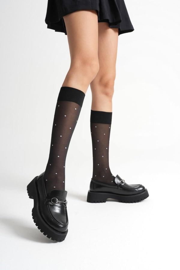 Scarpax Lara Toka Detaylı Siyah Günlük Loafer Ayakkabı