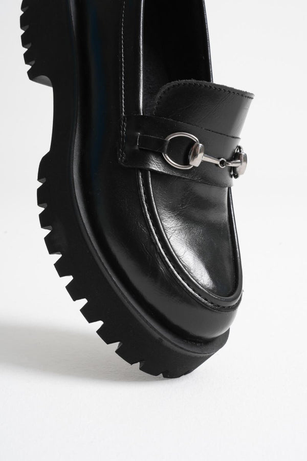 Scarpax Lara Toka Detaylı Siyah Günlük Loafer Ayakkabı