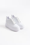 Scarpax Lauren Kadın Gizli Topuk Mat Beyaz Spor Ayakkabı