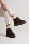 Scarpax Loana Kadın Kürklü Acı Kahve Kışlık Kalın Tabanlı Bot