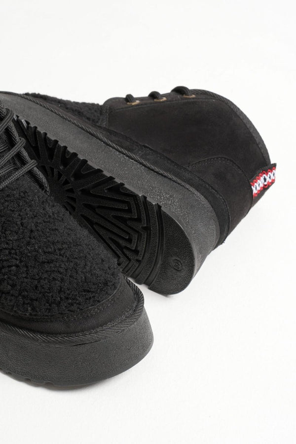 Scarpax Loana Siyah Kürklü Kadın Kışlık Kalın Tabanlı Bot