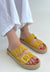 Scarpax Loera Sarı Nubuk Çift Tokalı Terlik