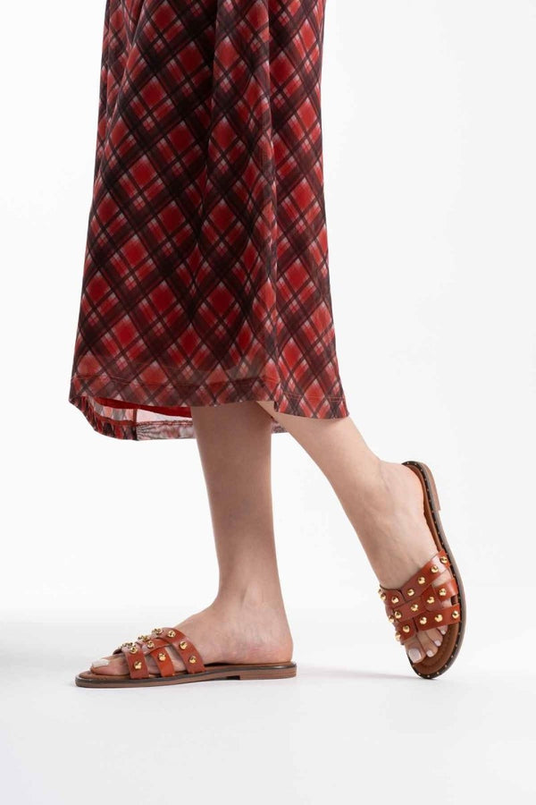 Scarpax Loose Kiremit Hakiki Deri Terlik