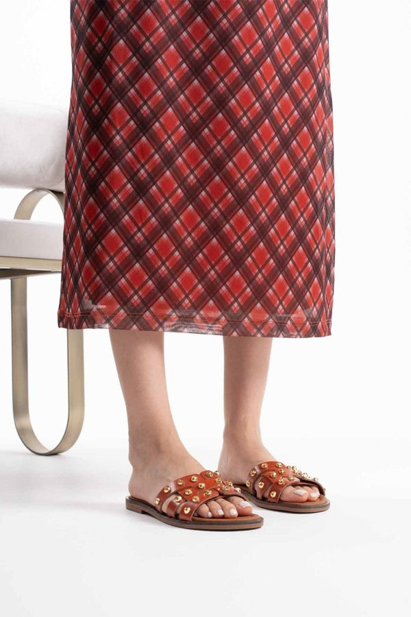 Scarpax Loose Kiremit Hakiki Deri Terlik