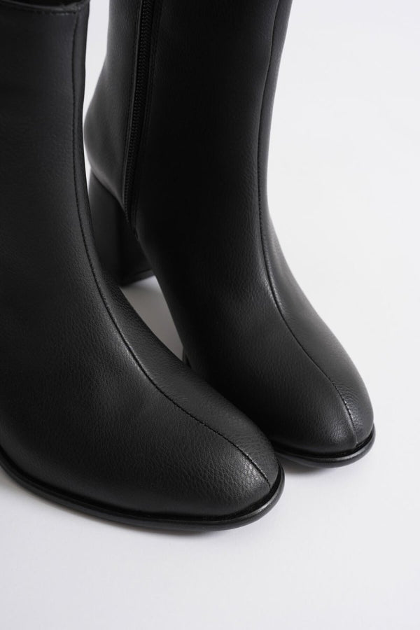 Scarpax Lucinda Kadın Kışlık Siyah Kalın Topuklu Bot