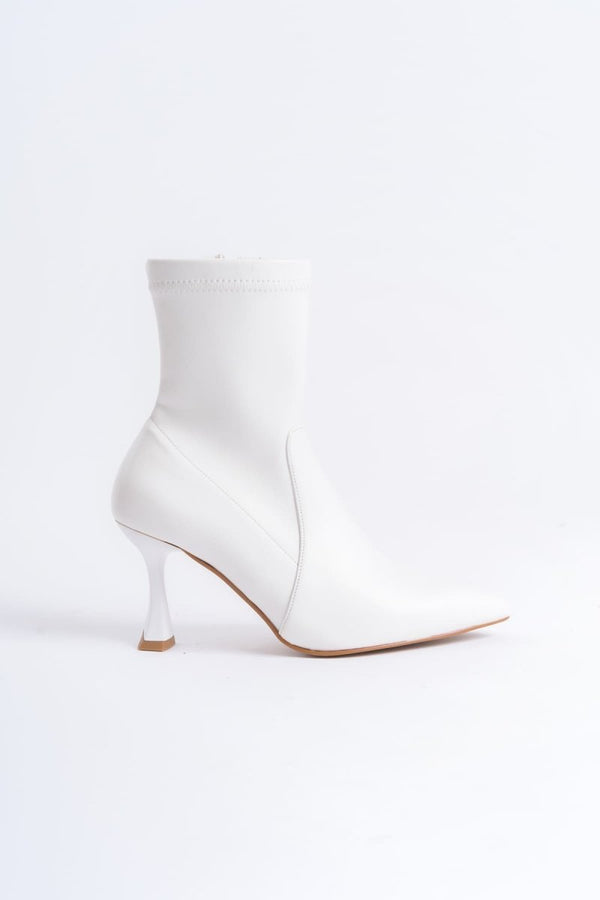 Scarpax Luna Kadın Streç Topuklu Beyaz Bot
