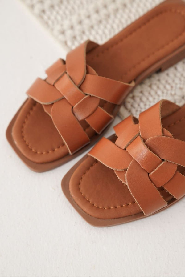 Scarpax Marlen Taba Hakiki Deri Terlik