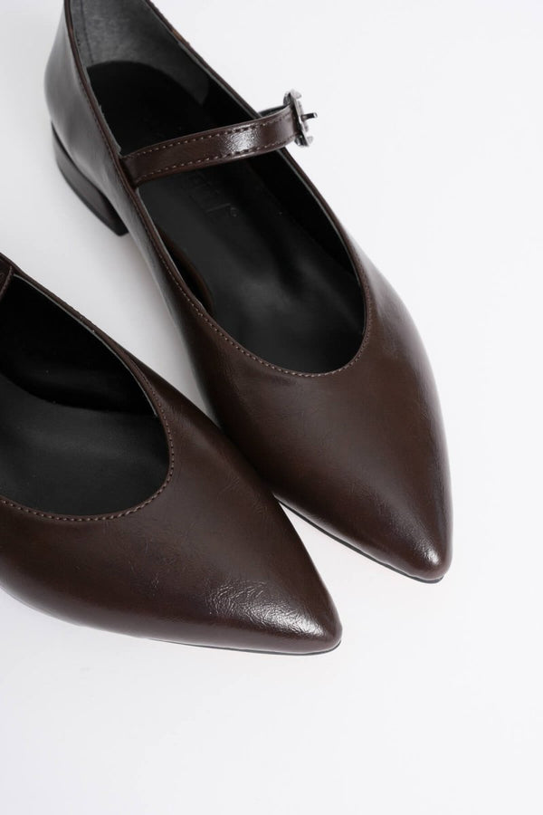 Scarpax Meredith Kadın Acı Kahve Günlük Kısa Topuklu Ayakkabı