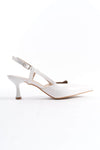 Scarpax Mira Kadın Beyaz Rugan Topuklu Ayakkabı