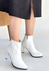 Scarpax Mişha Beyaz Cilt Topuklu Bot