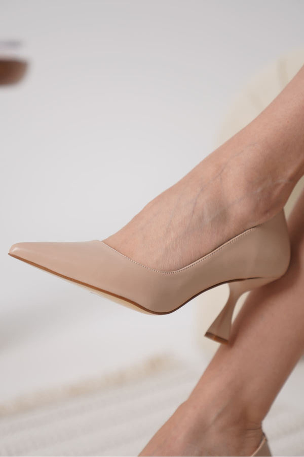 Scarpax Monica Nude Cilt Kadın Stiletto - SCARPAX