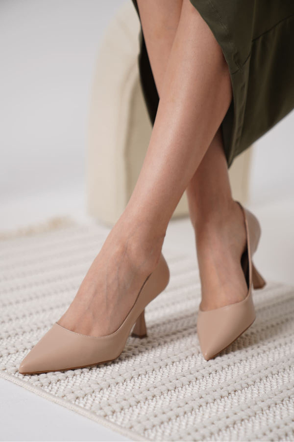 Scarpax Monica Nude Cilt Kadın Stiletto - SCARPAX