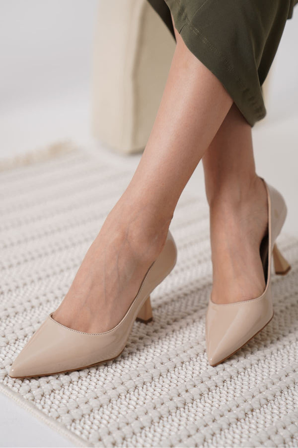 Scarpax Monica Nude Rugan Kadın Stiletto - SCARPAX