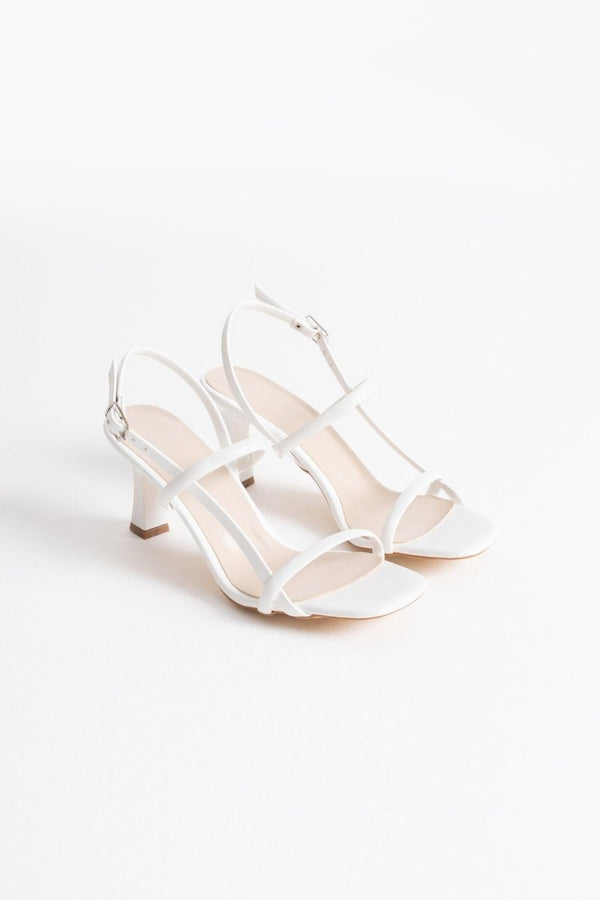Scarpax Monya Kadın Beyaz Topuklu Sandalet