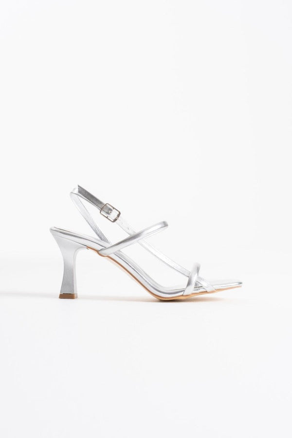 Scarpax Monya Kadın Gümüş Topuklu Sandalet