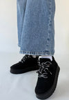 Scarpax Muden Siyah Süet Bağcıklı Bot