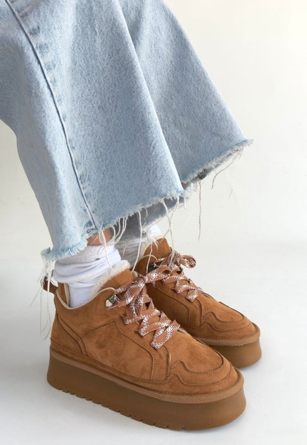 Scarpax Muden Taba Süet Bağcıklı Bot