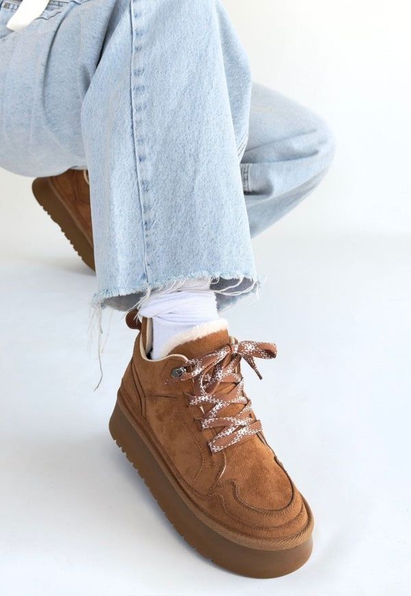 Scarpax Muden Taba Süet Bağcıklı Bot