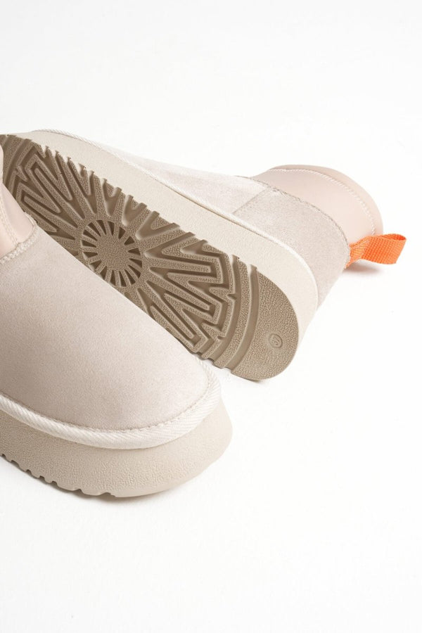 Scarpax Nadia Kadın Bej Kışlık İçi Kürklü Kalın Taban Bot