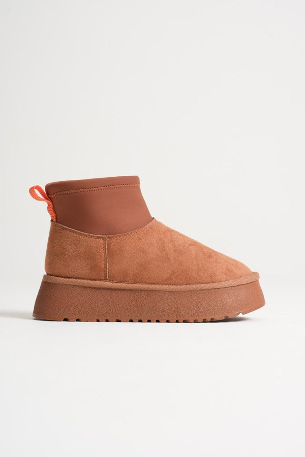 Scarpax Nadia Kadın Taba Kışlık İçi Kürklü Kalın Taban Bot