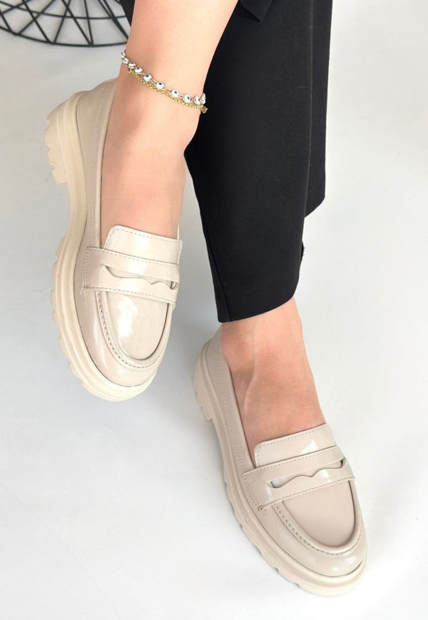 Scarpax Narli Bej Rugan Oxford Ayakkabı