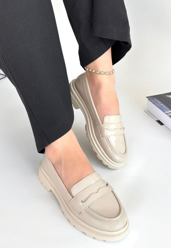 Scarpax Narli Bej Rugan Oxford Ayakkabı