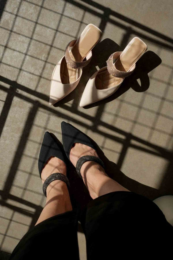 Scarpax Nina Topuklu Siyah Kadın Terlik