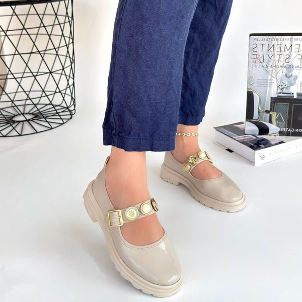 Scarpax Okira Bej Rugan Oxford Ayakkabı