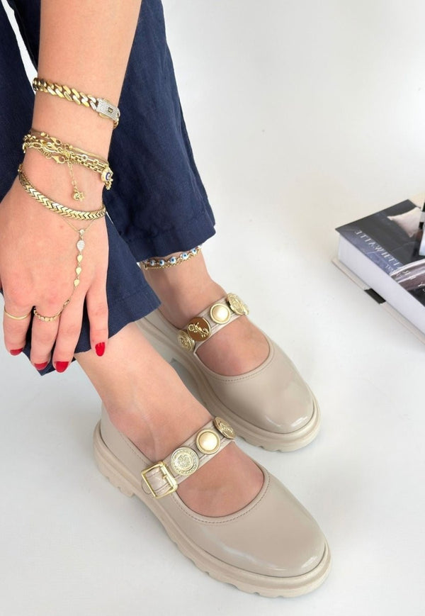 Scarpax Okira Bej Rugan Oxford Ayakkabı