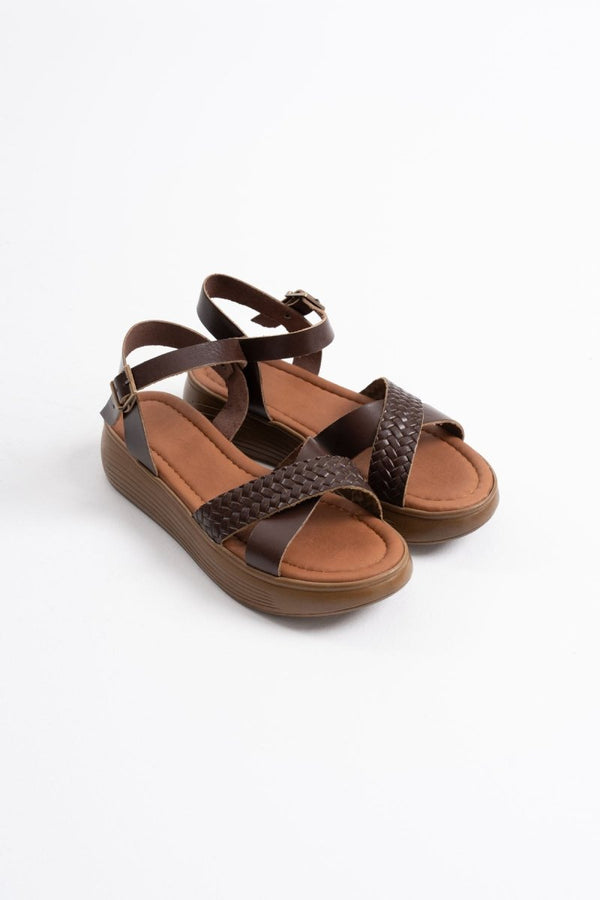 Scarpax Orwell Acı Kahve Hakiki Deri Sandalet