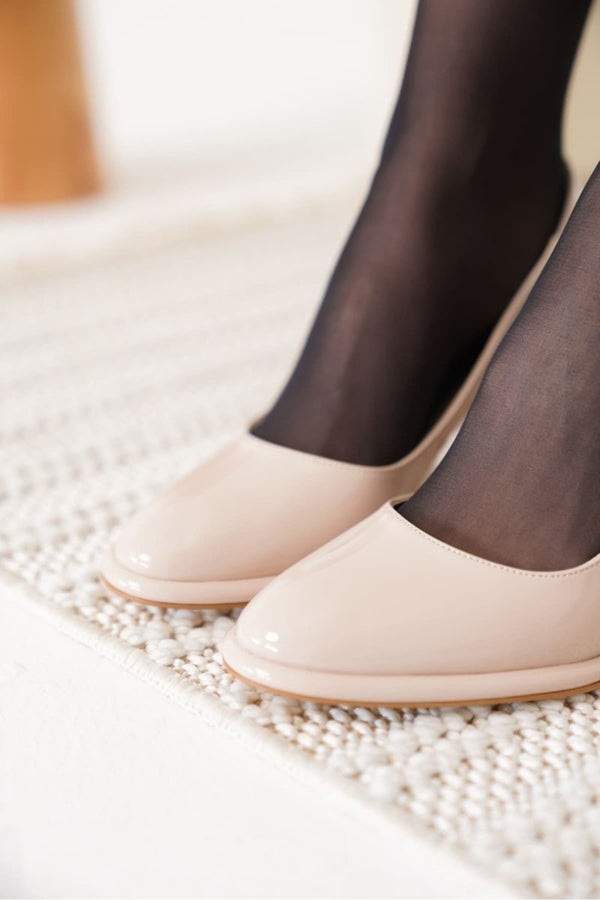 Scarpax Pensy Bej Rugan Kadın Topuklu Ayakkabı