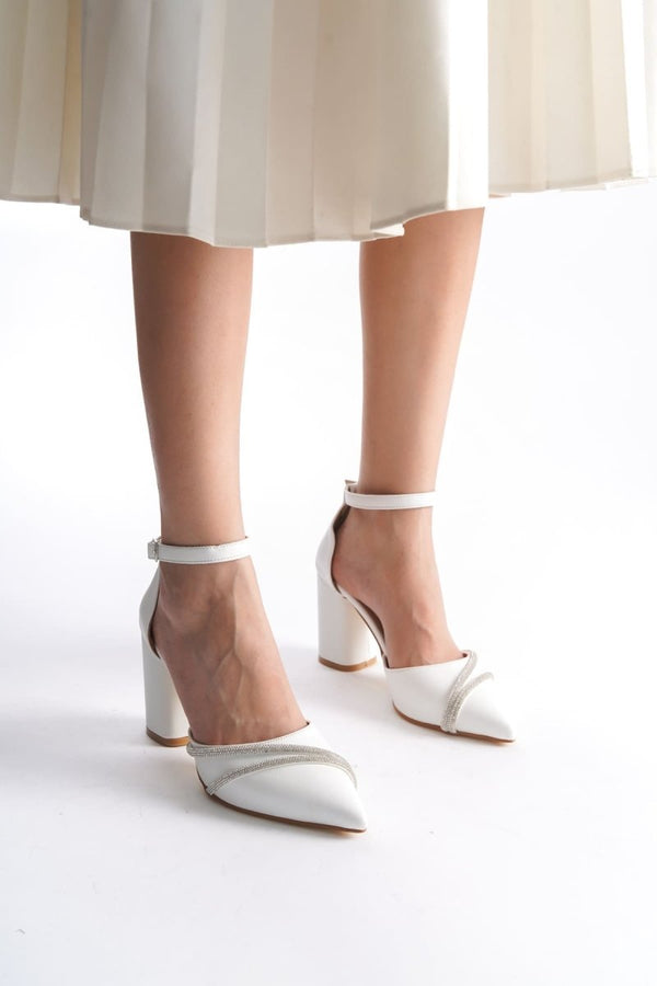 Scarpax Pery Kadın Beyaz Topuklu Ayakkabı